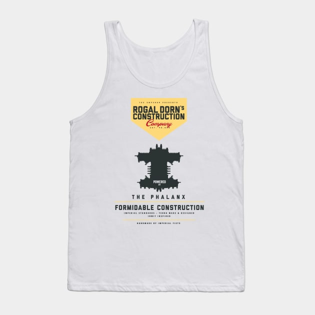 Rogal Dorn's - Construction Company (Black) Tank Top by Exterminatus